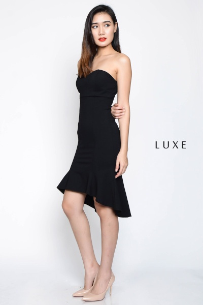 Kristle Tube Mermaid Dress - Black