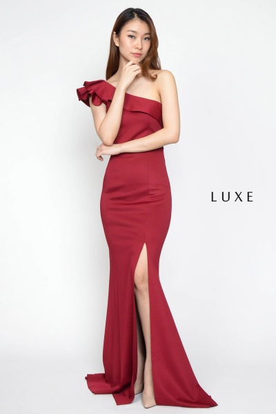 Linette Toga Maxi Dress - Wine Linette Toga Maxi Dress - Wine
