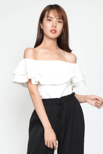 Francie Layered Top - White