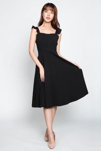 Glynda Ruffle Midi Dress