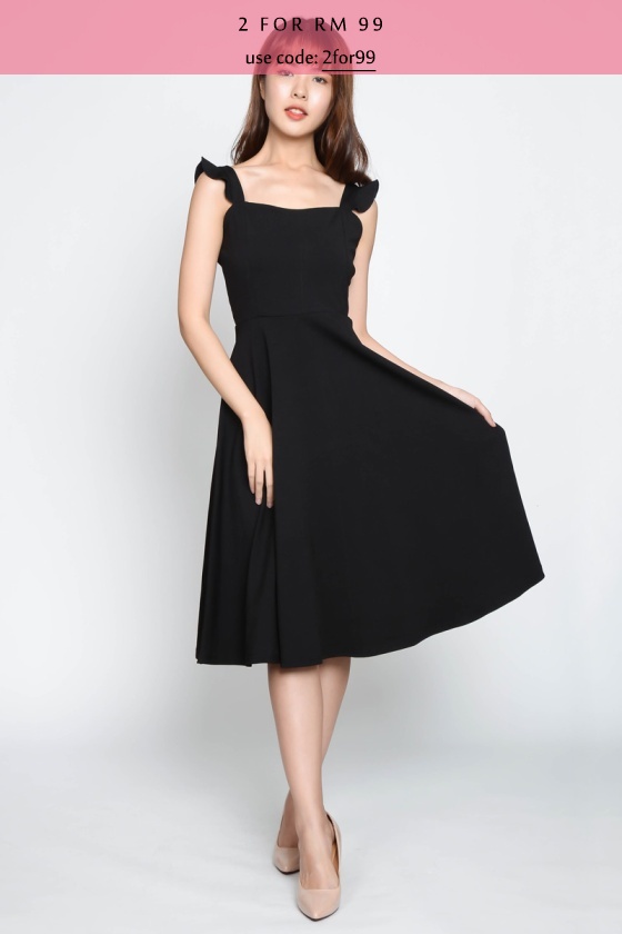 Glynda Ruffle Midi Dress