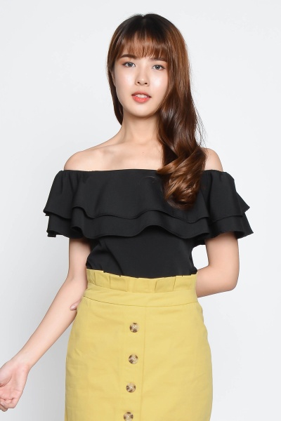Francie Layered Top - Black