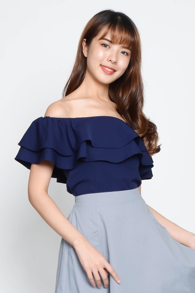 Francie Layered Top - Navy