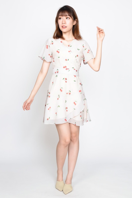 Skyla Cherry Ruffle Dress