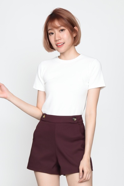 Jasmine Round Neck T - White