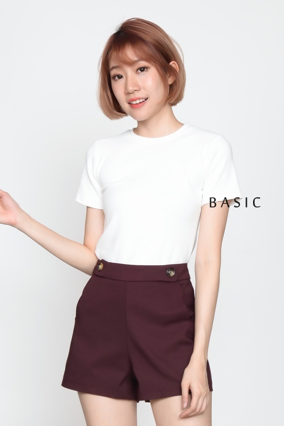 Jasmine Round Neck T - White