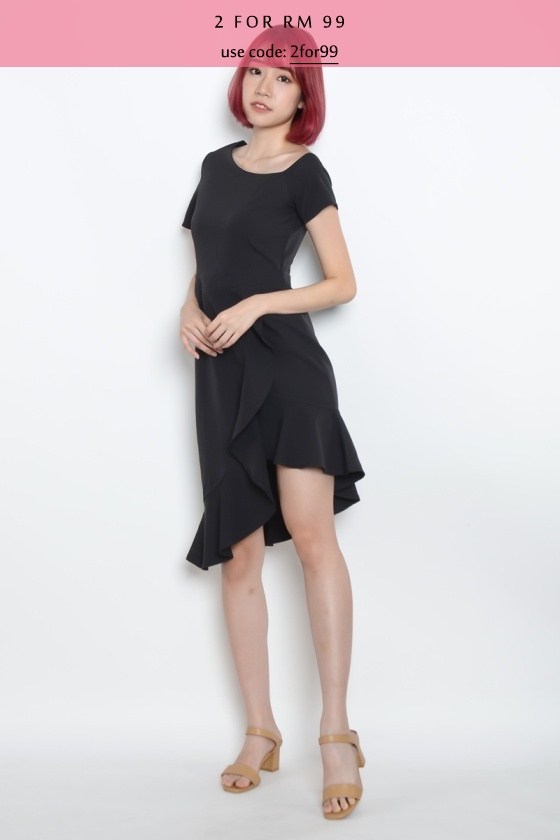 Lillian Toga Dress - Black