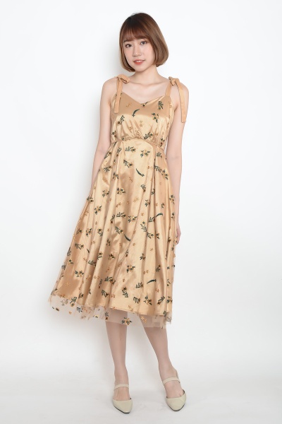 Kira Mesh Midi Dress