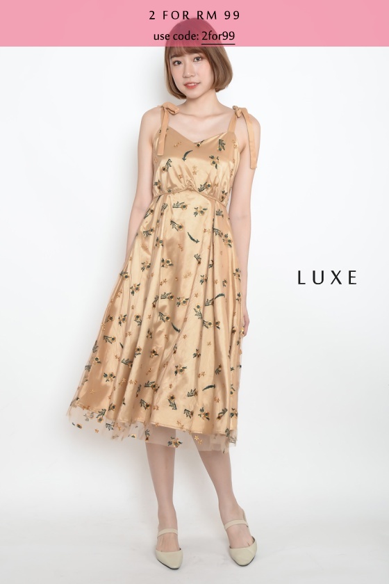 Kira Mesh Midi Dress