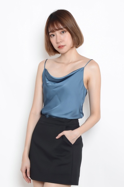 Bambi Cowl Neck Camisole - Blue