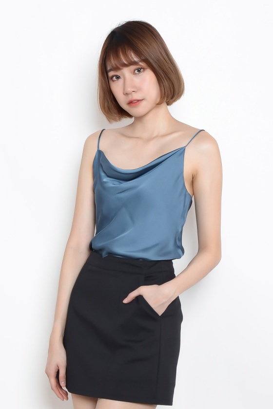 Bambi Cowl Neck Camisole - Blue