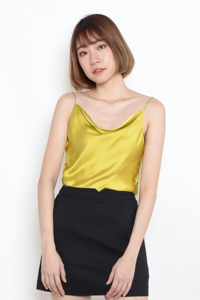 Bambi Cowl Neck Camisole - Yellow