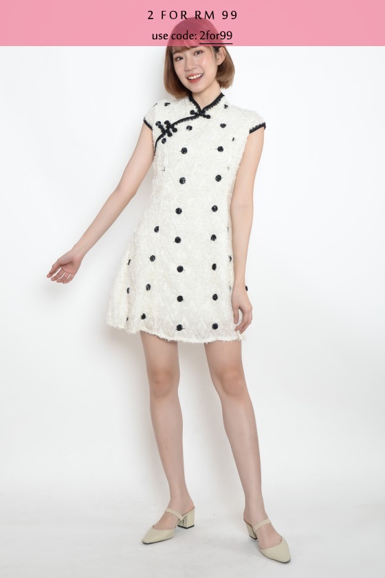 Wendy Polka Dot Cheongsam