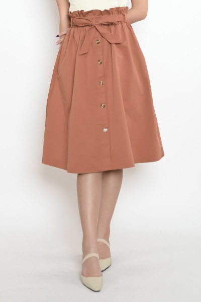 Allena Midi Skirt - Coral