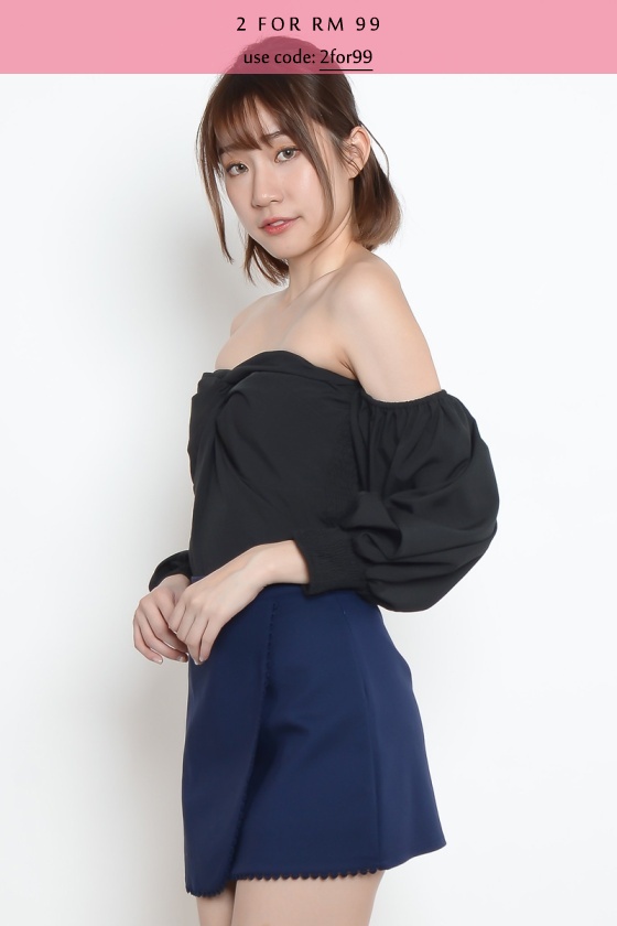 Sheila Off Shoulder Top - Black