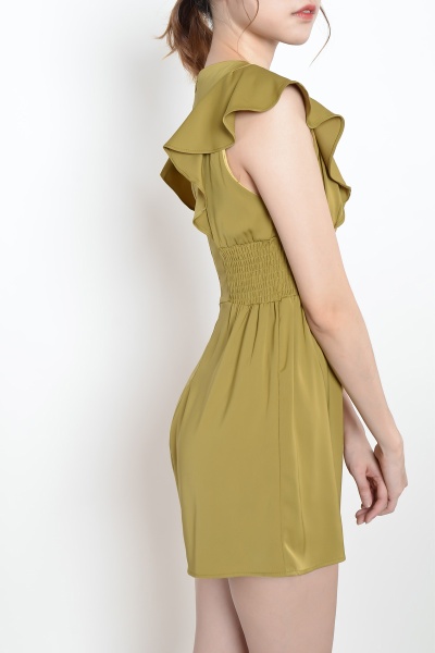 Neida Ruffle Jumpsuit - Dijon