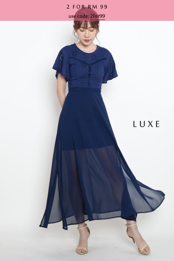 Stefany Eyelet Maxi Dress