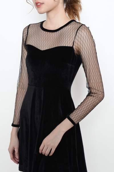 Suzie Velvet Lace Dress