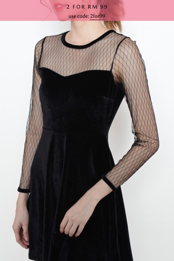 Suzie Velvet Lace Dress