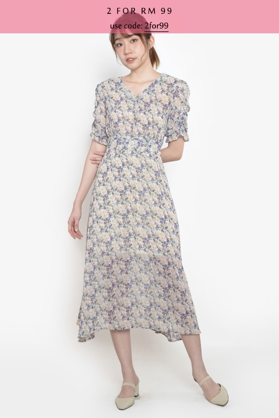 Mercey Floral Puff Sleeve Dress