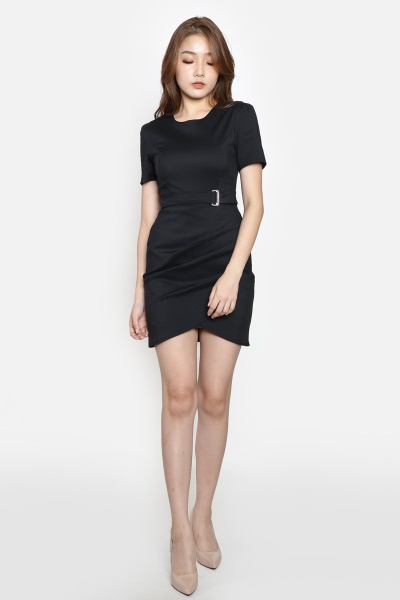 Briley Overlay Dress - Black