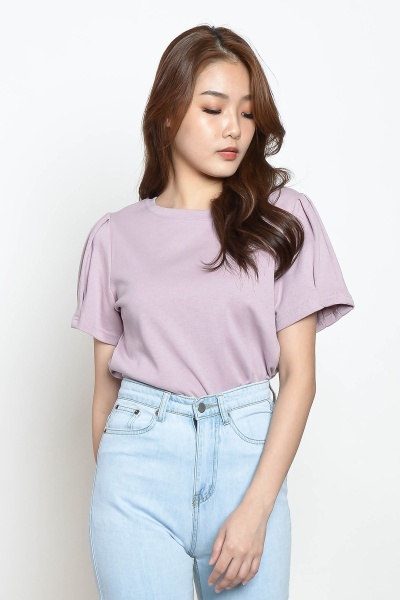 Pansy Puff Sleeve Top - Yam