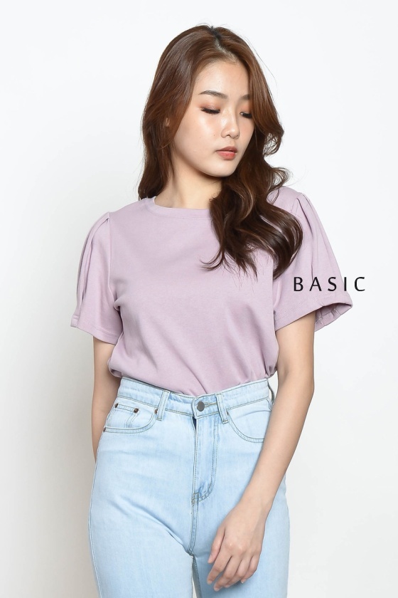 Pansy Puff Sleeve Top - Yam