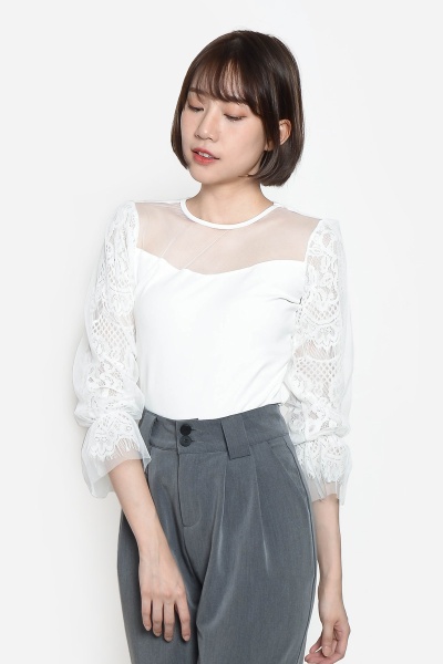 Trinh Lace Top - White