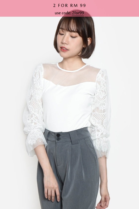 Trinh Lace Top - White