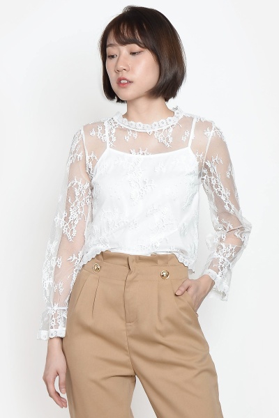Tamala Lace Top - White