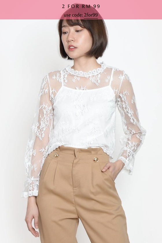 Tamala Lace Top - White