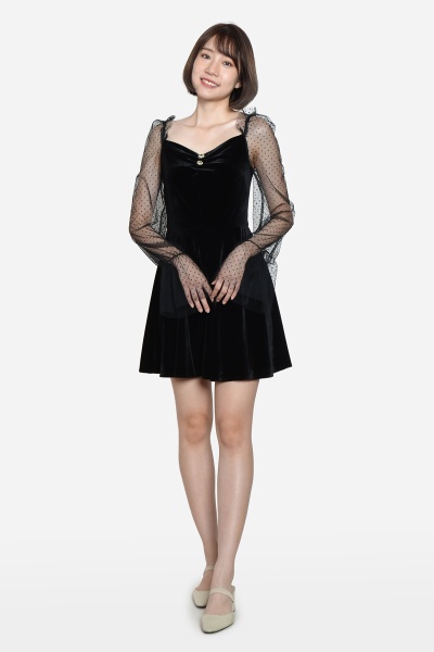 Nina Polka Sleeve Dress