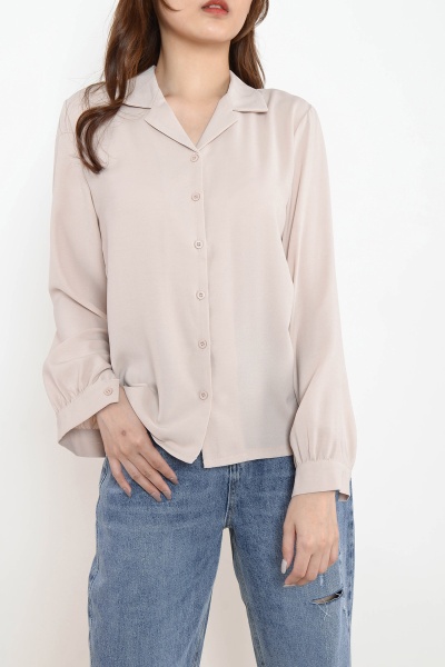 Camelia Basic Shirt - Cream