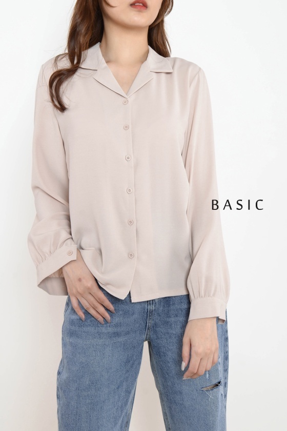Camelia Basic Shirt - Cream