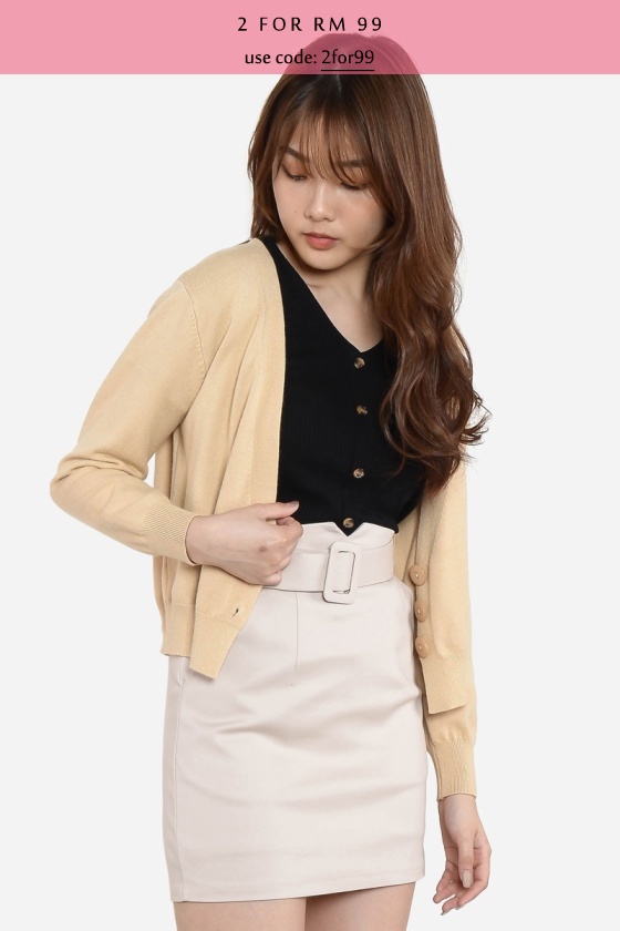 Flo Knitted Cardigan - Cream