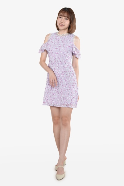 Cheryle Floral Dress - Purple
