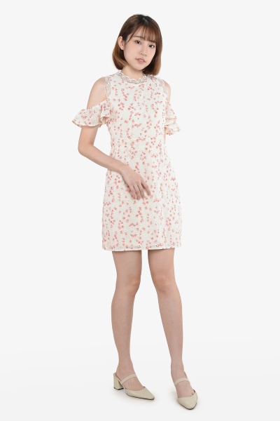 Cheryle Floral Dress - Beige