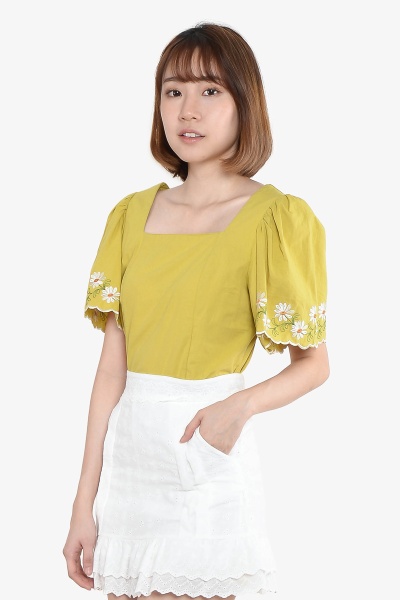 Karena Square Top - Yellow