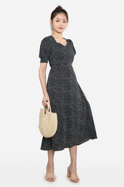 Tobi Diamond Floral Midi Dress