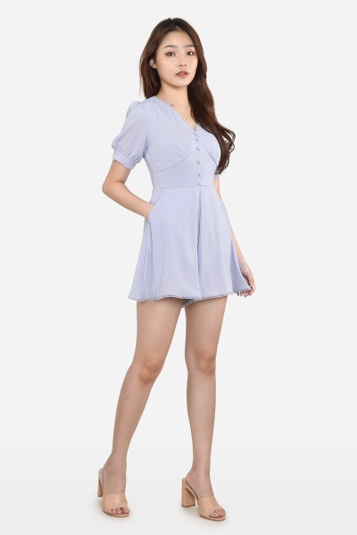 Jacquelynn Pastel Jumpsuit - Ash Blue