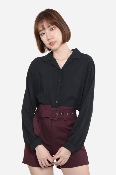Camelia Basic Shirt - Black