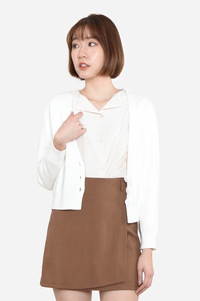 Flo Knitted Cardigan - White