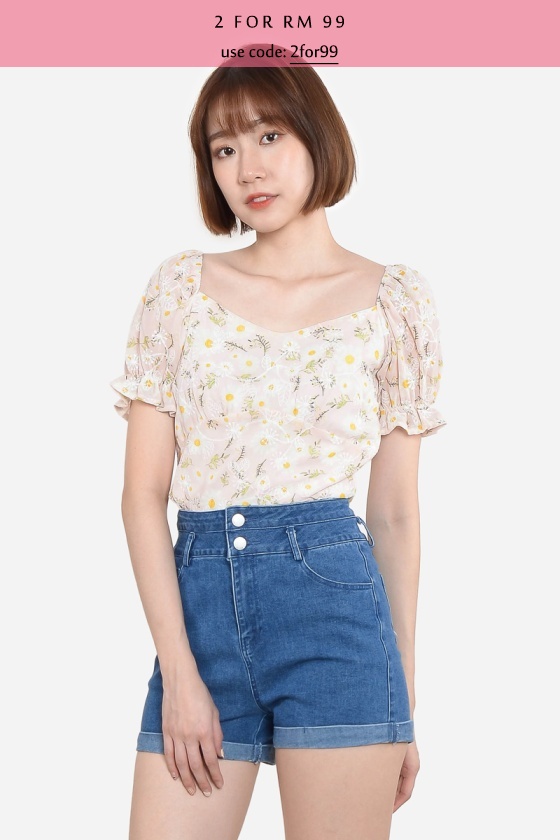 Porsha Floral Top - Pink