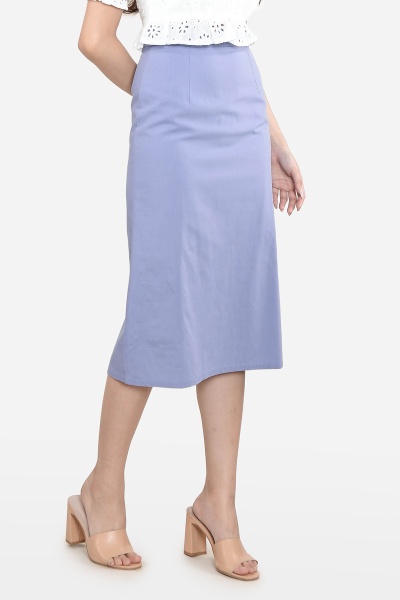 Cinda Pencil Skirt - Blue