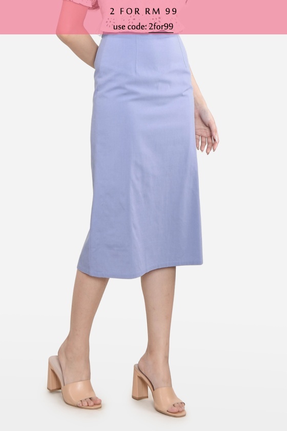 Cinda Pencil Skirt - Blue