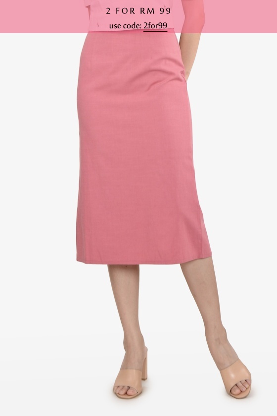 Cinda Pencil Skirt - Rose