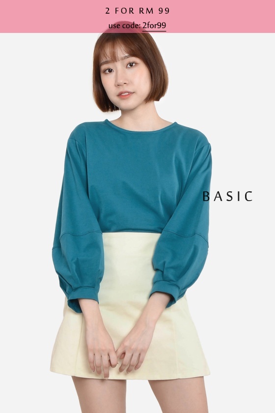 Coretta Oversize Basic Tee - Green