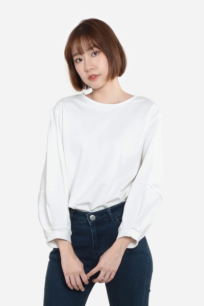 Coretta Oversize Basic Tee - White
