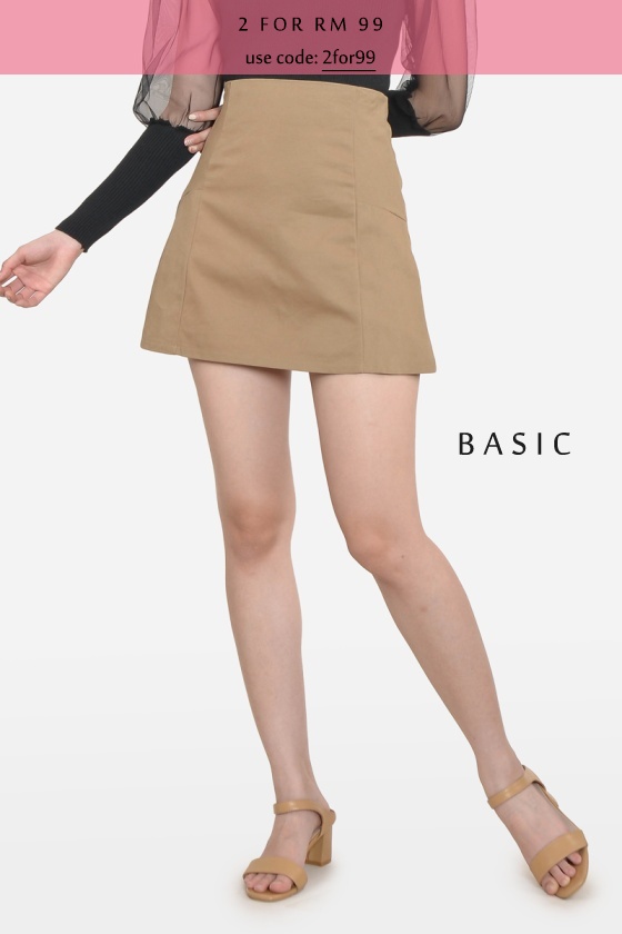 Nilsa A Line Skirt - Brown