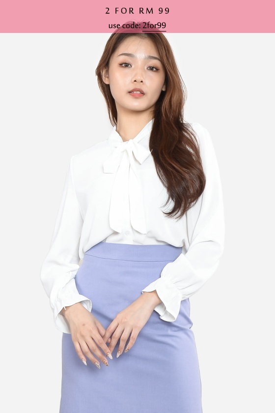 Nida Bow Shirt (free inner singlet)